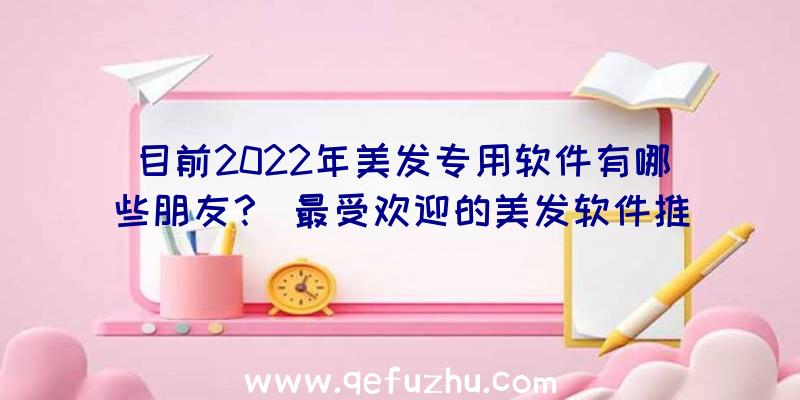 目前2022年美发专用软件有哪些朋友？